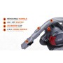 Black+Decker Aspirador de Mano para Coche 12V, Acción Ciclónica, Tubo Flexible 80cm, Adaptador para Mechero, 5m de Cable,