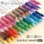9 colores/juego de rotuladores artísticos de pintura acrílica, bolígra