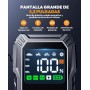 Arrancador de Baterias de Coche con Compresor de Air, 5500A YaberAuto Arrancador de Coche Portatil (Todo Gas/10,0L Diesel) con