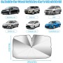 Oziral Parasol Coche Paraguas Plegable para Parabrisas Delantero versión Mejorada Sombrilla para Coche Protección UV El Eje