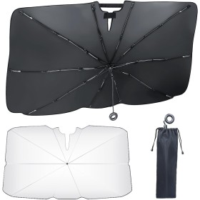 Parasol para Parabrisas de Coche, Parasol Plegable Que No Bloquea El Espejo Retrovisor, Protección UV, Plegable y Fácil de