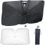 Parasol para Parabrisas de Coche, Parasol Plegable Que No Bloquea El Espejo Retrovisor, Protección UV, Plegable y Fácil de