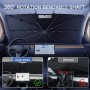Parasol para Parabrisas de Coche, Parasol Plegable Que No Bloquea El Espejo Retrovisor, Protección UV, Plegable y Fácil de