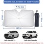 Parasol para Parabrisas de Coche, Parasol Plegable Que No Bloquea El Espejo Retrovisor, Protección UV, Plegable y Fácil de