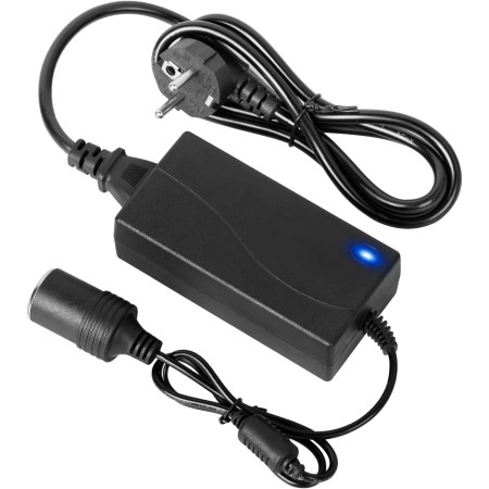 Adaptador Mechero Coche a Enchufe, 60W 5A Transformador 220V a 12V Mechero, Adaptador Enchufe Coche a Corriente, para Aspiradora
