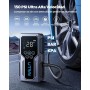 4-en-1 Arrancador de Baterias de Coche,4000A Arrancador de Coches con Compresor de Aire de 150 PSI/18W Carga Rápida y Pantalla