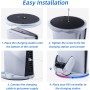 Mcbazel Soporte Vertical PS5 Slim con Luz Ambiental LED, Base de Carga Rápida para Dos Controladores con Accesorios Gancho
