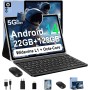 ZIOVO Android 14 Tablet 10 Pulgadas, 22GB RAM+128GB ROM (TF 1TB), 5G WiFi, Widevine L1/Octa-Core/2.0GHz/8000mAh/Cuerpo