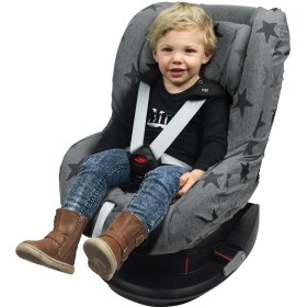 Dooky Grey Stars Funda De Asiento Infantil (ajuste Universal Para Muchos Modelos Populares, Grupo De Edad 1+ 9 - 18 Kg, Sistema