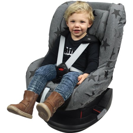 Dooky Grey Stars Funda De Asiento Infantil (ajuste Universal Para Muchos Modelos Populares, Grupo De Edad 1+ 9 - 18 Kg, Sistema