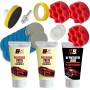 Pulir faros coche - Kit de polímero líquido para faros HS - Kit pulir faros coche completo para restauración de faros de coche -