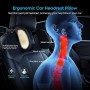 Aipwerer Reposacabezas Coche, Soporte para El Cuello Retráctil y Extraíble Almohada Gancho para Reposacabezas del Asiento del
