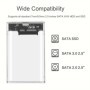 Caja HDD externa USB3.0, 5Gbps, 2,5 pulgadas, transparente, carcasa pa