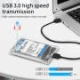 Caja HDD externa USB3.0, 5Gbps, 2,5 pulgadas, transparente, carcasa pa