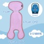 HECKBO Funda de asiento infantil antifatiga de verano para cochecito - grupo 1 - silla de coche con arnés de 3 puntos 5 puntos