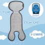 HECKBO Funda de asiento infantil antifatiga de verano para cochecito - grupo 1 - silla de coche con arnés de 3 puntos 5 puntos