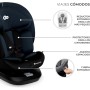 Kinderkraft I-GROW Silla de coche, I-SIZE 40-150 cm, Isofix, Silla coche bebé, para niños, Ajustable, Sillade, RWF, FWF, Asiento