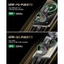 4-Puerto 90W Cargador Coche Carga Rapida, Dual USB-C & USB-A PD/QC Adaptador Movil Mechero Tipo-C Cargador Coche para iPhone