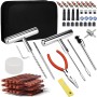 Kit Reparación Neumáticos,70pcs Kit Repara Pinchazos Coche,Kit Antipinchazos Moto,Herramienta Reparacion Pinchazos con 30pcs