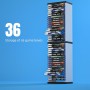 SOONHUA Estante de disco para videojuegos,cajas de almacenamiento de DVD, soporte de torre de almacenamiento de juegos de 36
