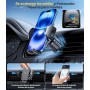 Miracase 2025 Soporte Movil Coche [Gancho Metálico Resistente] Suporte Telemovel Carro en Rotación 360° y Manejo con una Sola