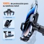 Miracase 2025 Soporte Movil Coche [Gancho Metálico Resistente] Suporte Telemovel Carro en Rotación 360° y Manejo con una Sola