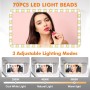 JIZZU Espejo Parasol Coche con 3 Modos de Luz, Espejo de Maquillaje para Coche Recargable, LED Espejo Retrovisor Coche con