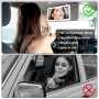 JIZZU Espejo Parasol Coche con 3 Modos de Luz, Espejo de Maquillaje para Coche Recargable, LED Espejo Retrovisor Coche con