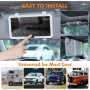 JIZZU Espejo Parasol Coche con 3 Modos de Luz, Espejo de Maquillaje para Coche Recargable, LED Espejo Retrovisor Coche con