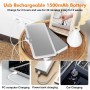 JIZZU Espejo Parasol Coche con 3 Modos de Luz, Espejo de Maquillaje para Coche Recargable, LED Espejo Retrovisor Coche con