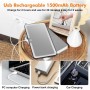 JIZZU Espejo Parasol Coche con 3 Modos de Luz, Espejo de Maquillaje para Coche Recargable, LED Espejo Retrovisor Coche con