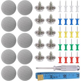 Zocipro Chinchetas Techo Coche, 65Pcs Botones Reparación Techo Coche, Remaches Retención Hebilla con 65 Pasadores de Colores 1
