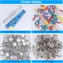 Zocipro Chinchetas Techo Coche, 65Pcs Botones Reparación Techo Coche, Remaches Retención Hebilla con 65 Pasadores de Colores 1