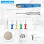 Zocipro Chinchetas Techo Coche, 65Pcs Botones Reparación Techo Coche, Remaches Retención Hebilla con 65 Pasadores de Colores 1