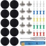 Zocipro Chinchetas Techo Coche, 65Pcs Botones Reparación Techo Coche, Remaches Retención Hebilla con 65 Pasadores de Colores 1