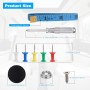 Zocipro Chinchetas Techo Coche, 65Pcs Botones Reparación Techo Coche, Remaches Retención Hebilla con 65 Pasadores de Colores 1