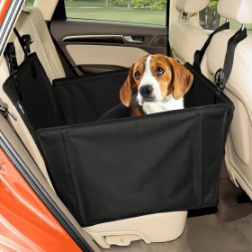 Asiento de coche para perro extra estable – Asiento reforzado para perros de tamaño mediano con 4 correas de sujeción, robusto e