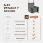 Asiento de coche para perro extra estable – Asiento reforzado para perros de tamaño mediano con 4 correas de sujeción, robusto e