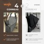 Asiento de coche para perro extra estable – Asiento reforzado para perros de tamaño mediano con 4 correas de sujeción, robusto e