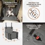 Asiento de coche para perro extra estable – Asiento reforzado para perros de tamaño mediano con 4 correas de sujeción, robusto e