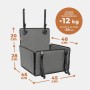 Asiento de coche para perro extra estable – Asiento reforzado para perros de tamaño mediano con 4 correas de sujeción, robusto e