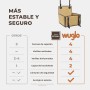 Asiento de coche para perro extra estable – Asiento reforzado para perros de tamaño mediano con 4 correas de sujeción, robusto e