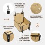 Asiento de coche para perro extra estable – Asiento reforzado para perros de tamaño mediano con 4 correas de sujeción, robusto e