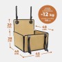 Asiento de coche para perro extra estable – Asiento reforzado para perros de tamaño mediano con 4 correas de sujeción, robusto e