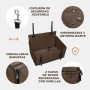 Asiento de coche para perro extra estable – Asiento reforzado para perros de tamaño mediano con 4 correas de sujeción, robusto e