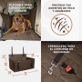 Asiento de coche para perro extra estable – Asiento reforzado para perros de tamaño mediano con 4 correas de sujeción, robusto e