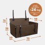 Asiento de coche para perro extra estable – Asiento reforzado para perros de tamaño mediano con 4 correas de sujeción, robusto e