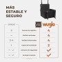 Asiento de coche para perro extra estable – Asiento reforzado para perros de tamaño mediano con 4 correas de sujeción, robusto e