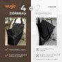 Asiento de coche para perro extra estable – Asiento reforzado para perros de tamaño mediano con 4 correas de sujeción, robusto e