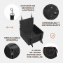 Asiento de coche para perro extra estable – Asiento reforzado para perros de tamaño mediano con 4 correas de sujeción, robusto e